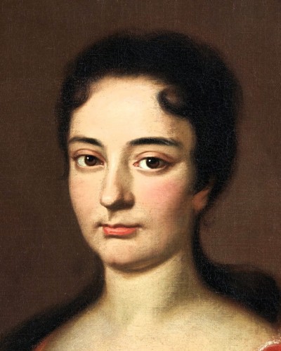 18th century - Portrait of a Lady in a Red Dress, Johann Rudolf Huber (668–1748)